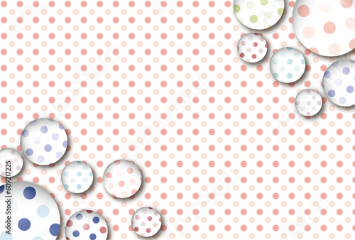 綺麗なガラス玉と可愛い水玉の模様