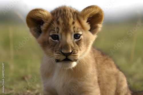 Baby fat lion. made with Generative AI © Hafis