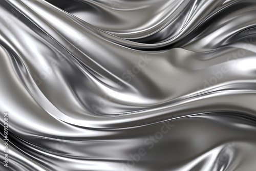 Silver silk background, ai generative