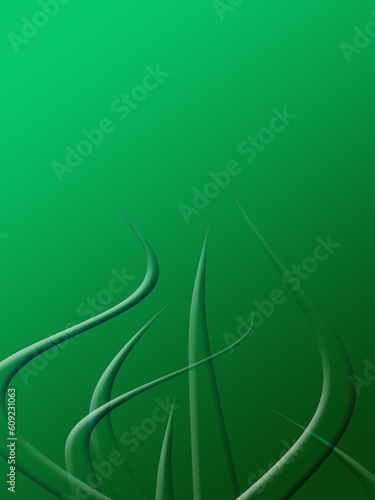 A abstract green background with tenticales streaching across it photo