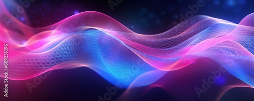 abstract futuristic background with pink blue glowing neon moving high speed Dynamic Spectrum of Colors Abstract Background  AI Generative