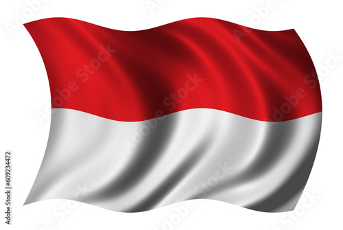 Free Download Flag of Indonesia waving in the wind - clipping path included - GFXLoad