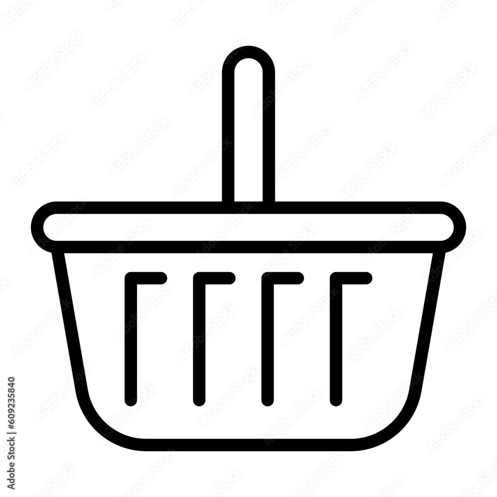 Basket line icon vector design template and ilustration Basket line icon vector design template and ilustration
