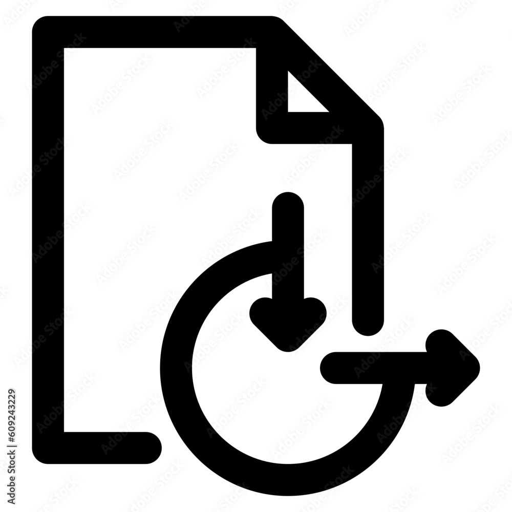 Accessible file icon with paper and arrow Accessible file icon with paper and arrow