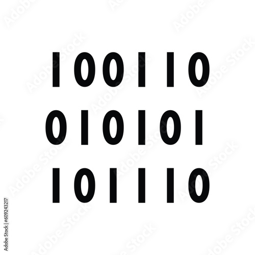 Binary code vector icon