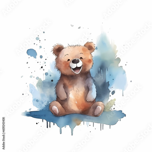 Happy Bear Water Color