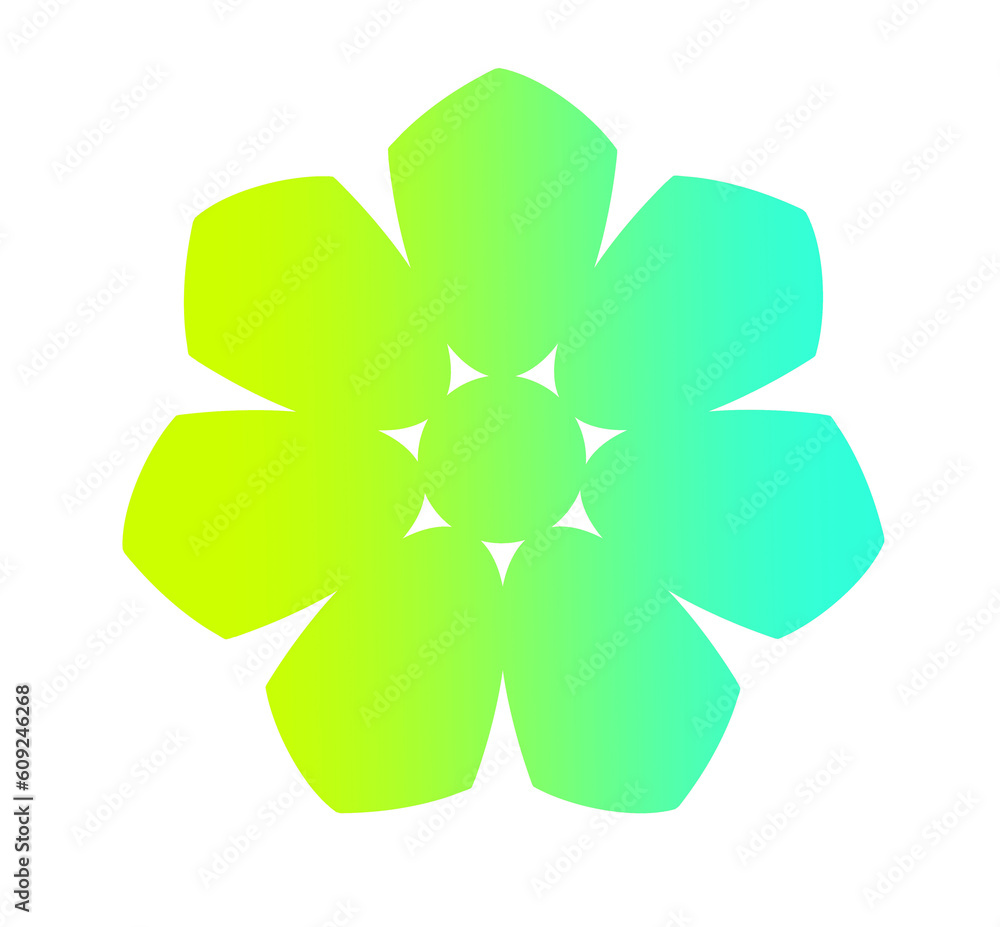 Gradient Flower illustration for decorative design Gradient Flower illustration for decorative design