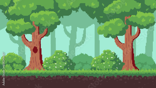 8bit forest landscape