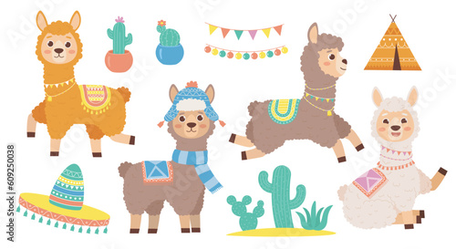 Cute llama set