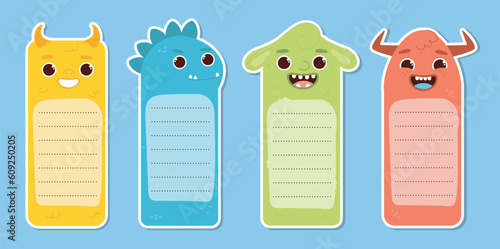 Monsters bookmark set