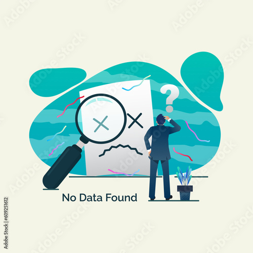 No data found. Illustration for sites, banner design vector illustration