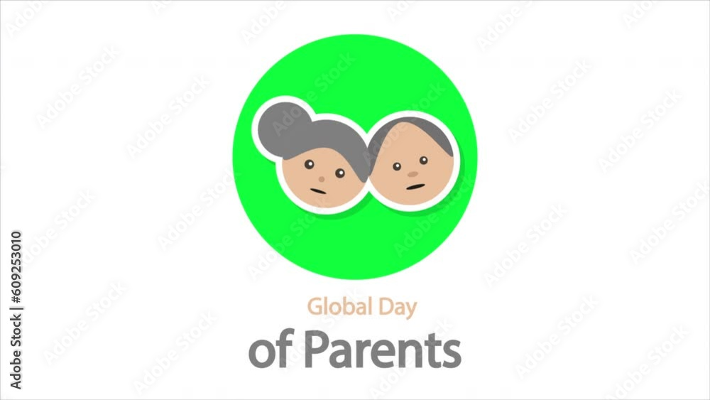 Parents day global adults, art video illustration. Parents day global adults, art video illustration.