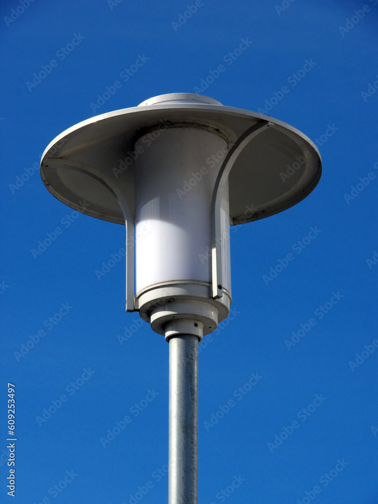 portrait of modern park lamp in blue sky portrait of modern park lamp in blue sky