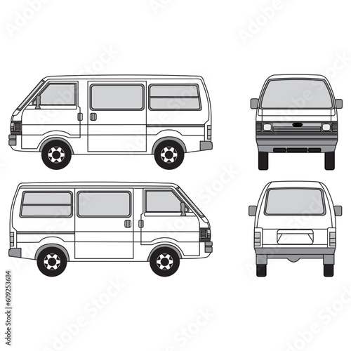 outline of van, minibus part 137