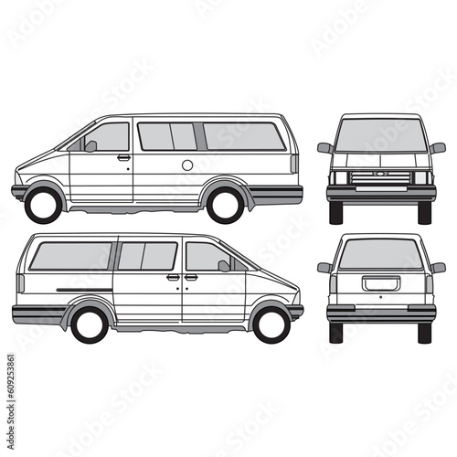 outline of van, minibus part 136