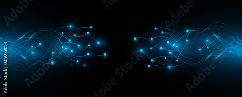 Futuristic digital background with glowing neural connectors analyze big data. Artificial intelligence and Neural network concept. Vector illustration.