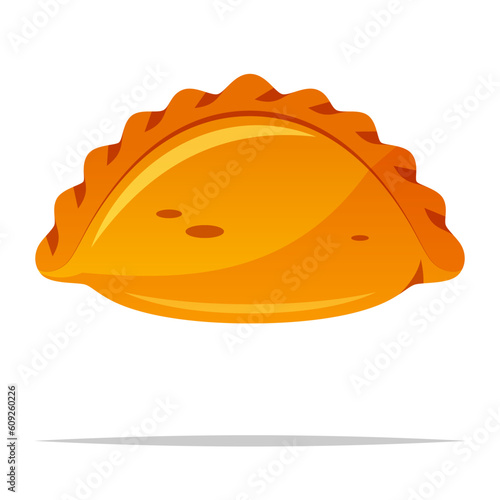 Tasty empanada vector isolated illustration