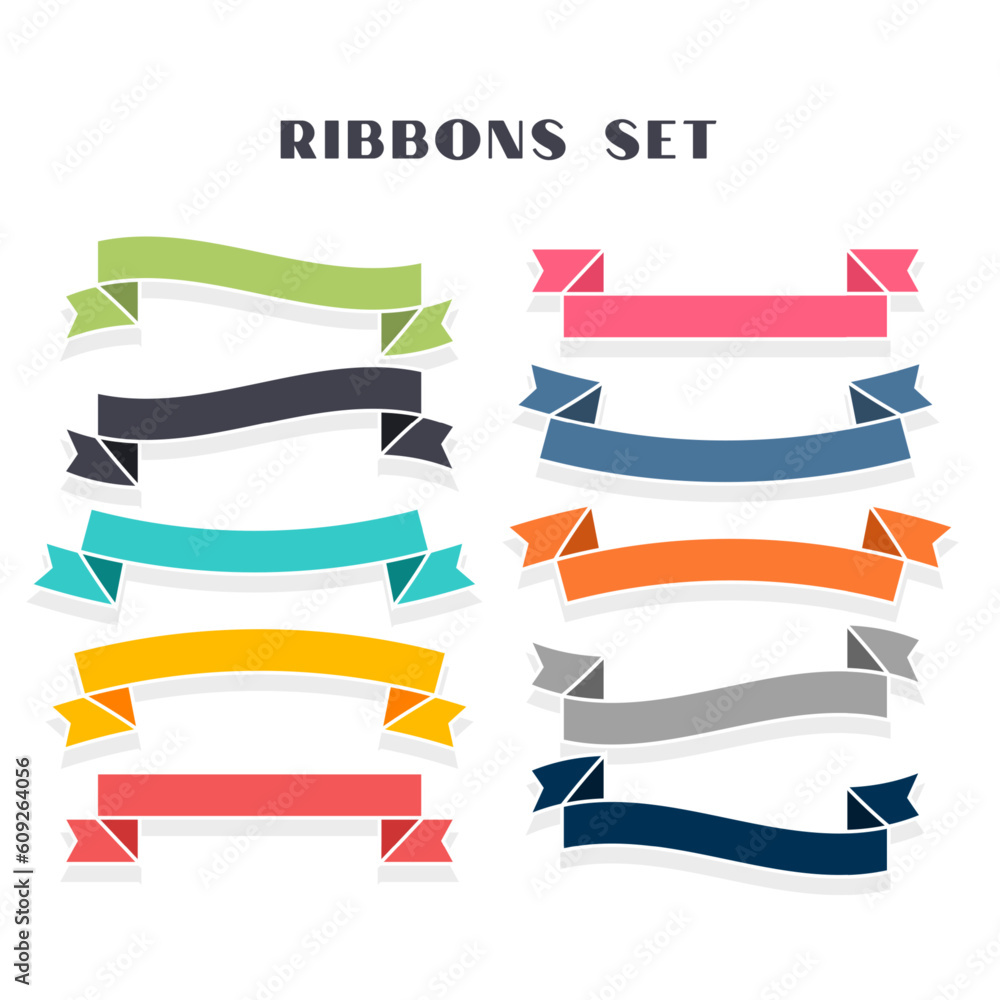 pack of colorful cute ribbon tape background for modern decor