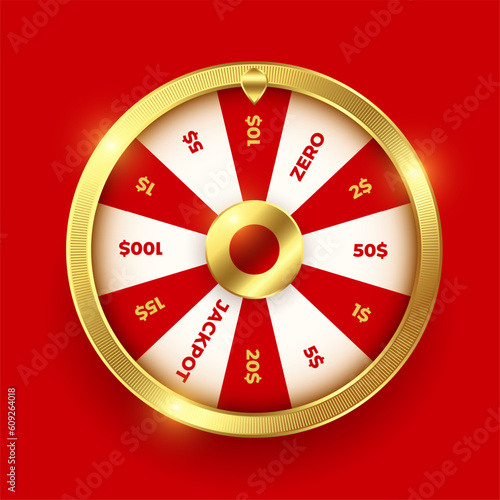 golden lottery wheel background for casino and gambling