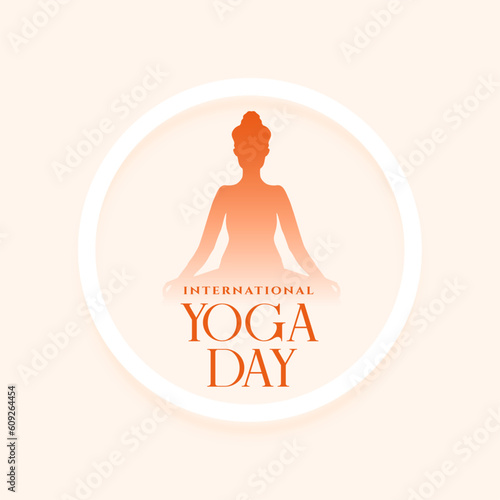 stunning world yoga day background with women silhouette