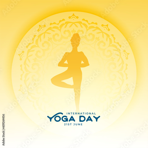 21st june world yoga day background for happy and healthy life