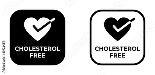 Cholesterol free vector signs. Cholesterol free vector illustrations
