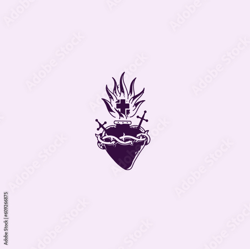 THESE HIGH QUALITY SACRED HEART JESUS VECTOR FOR USING VARIOUS TYPES OF DESIGN WORKS LIKE T-SHIRT, LOGO, TATTOO AND HOME WALL DESIGN
