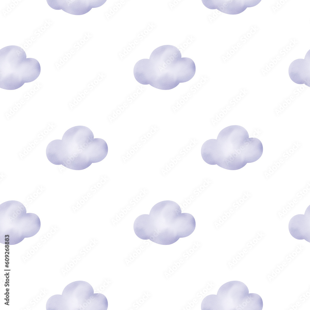watercolor cloud sameless pattern watercolor cloud sameless pattern