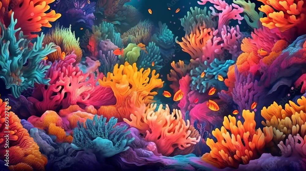 サンゴ礁,Generative AI AI画像