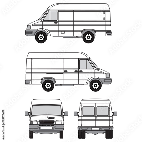 outline of van, minibus part 151