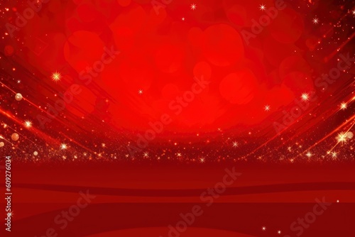 Christmas Red Background Generative AI