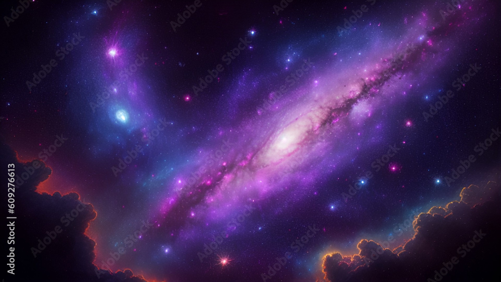 Fototapeta premium A universe of stars and morning colors