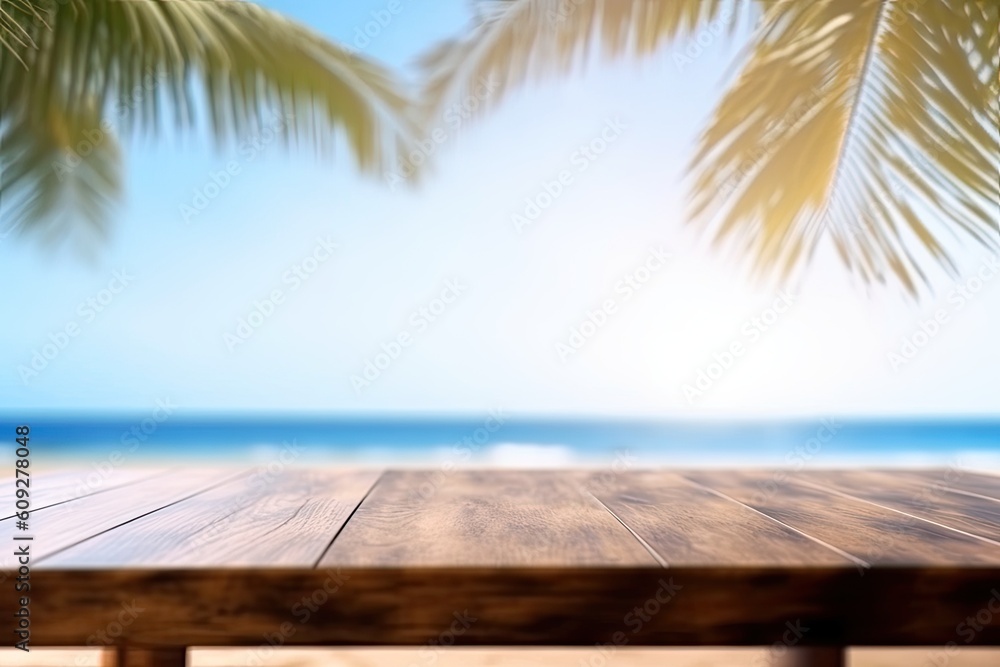 Sunny summer beach with palms Sunny summer beach with palms