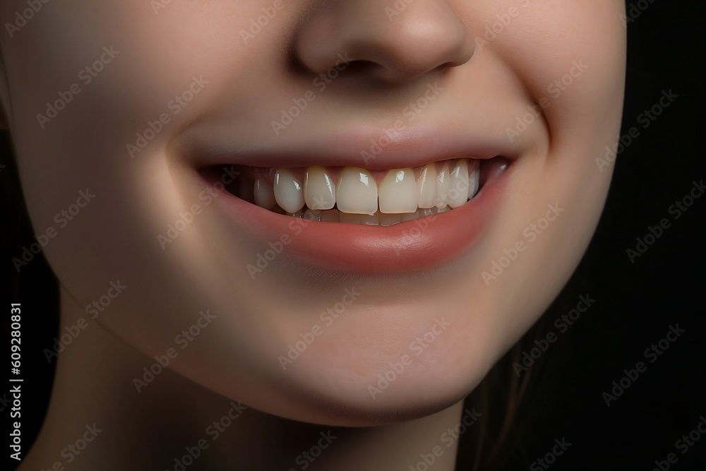 Close up of a woman smiling, Generative AI
Close up of a woman smiling, Generative AI