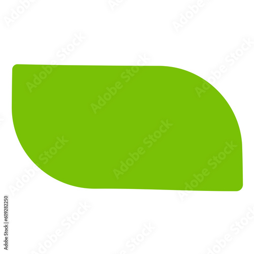 Green sticker shape
