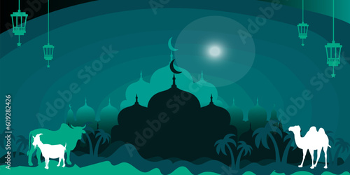 Free vector background for eid al-adha celebration