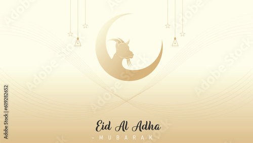 minimalistic and trendy banner and poster background for eid al adha celebration for muslims