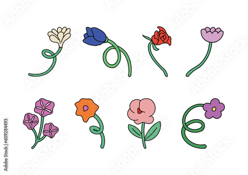 Pop Retro Groovy Flower