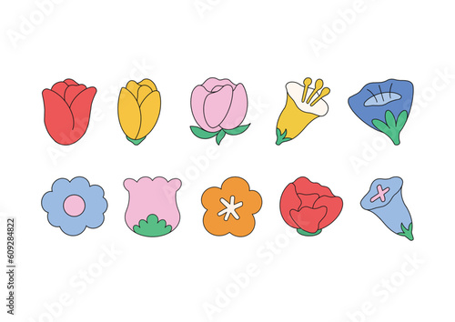 Retro Pop Floral Illustration