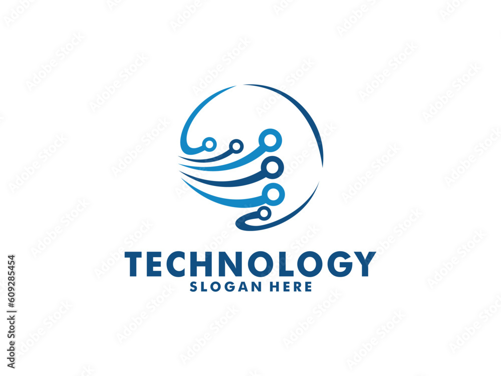 Technology logo vector, Abstract Tech Logo design template Technology logo vector, Abstract Tech Logo design template
