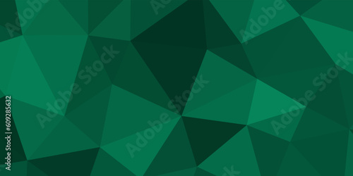 abstract dark green geometric background with triangles