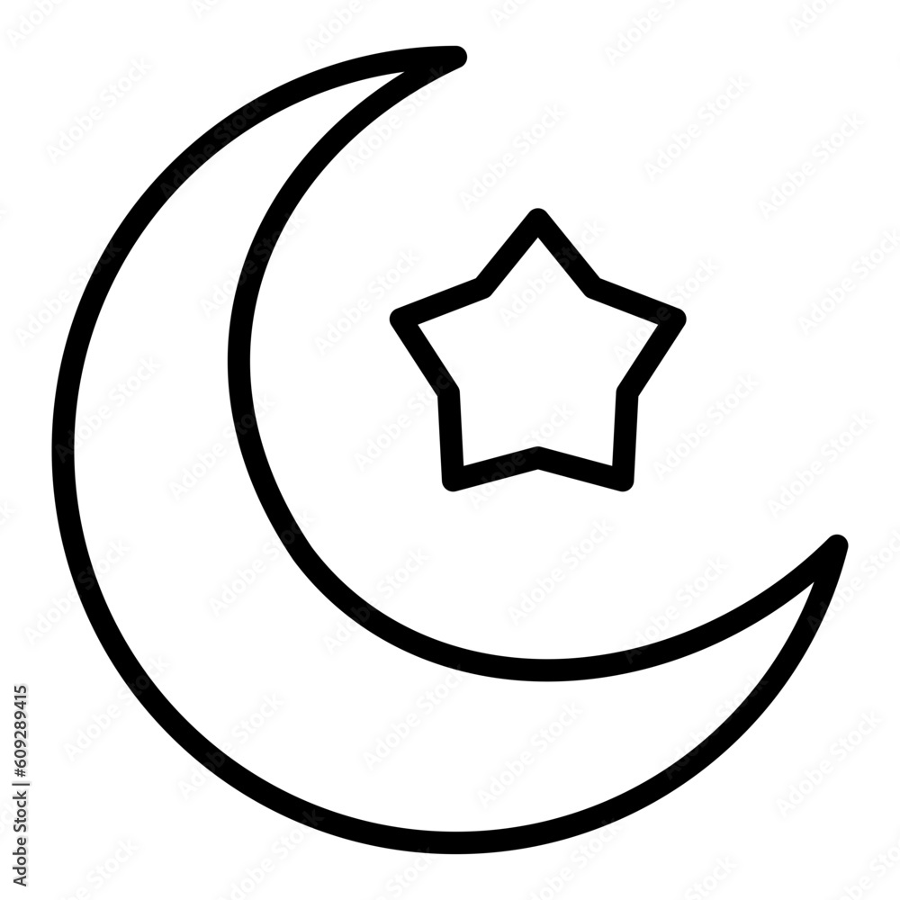 Moon star icon with transparent background Moon star icon with transparent background