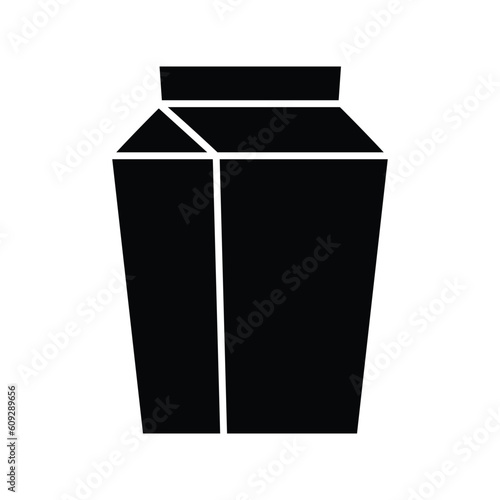 Milk box icon design template isolated illustration