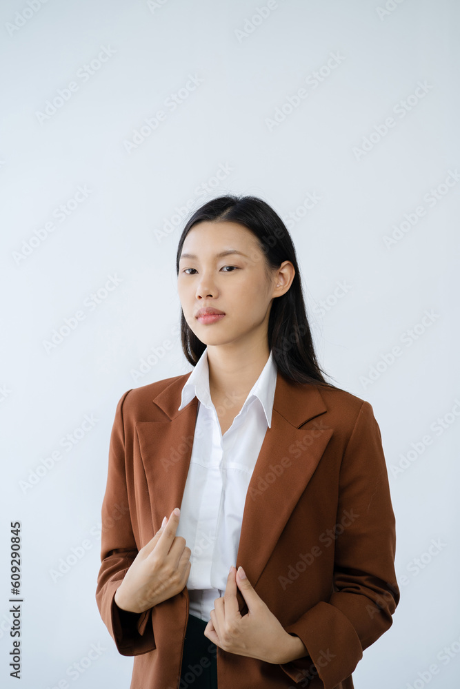 Woman posing in style isolated on white background. Woman posing in style isolated on white background.