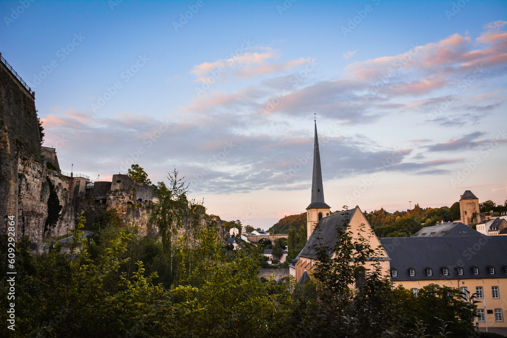 Path in the Valleys of Luxembourg City Path in the Valleys of Luxembourg City
