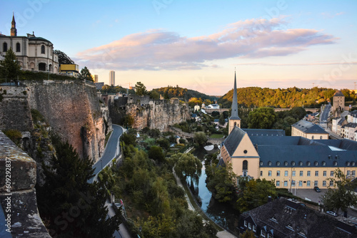 Colorful Sunset in Grund - Luxembourg City photo