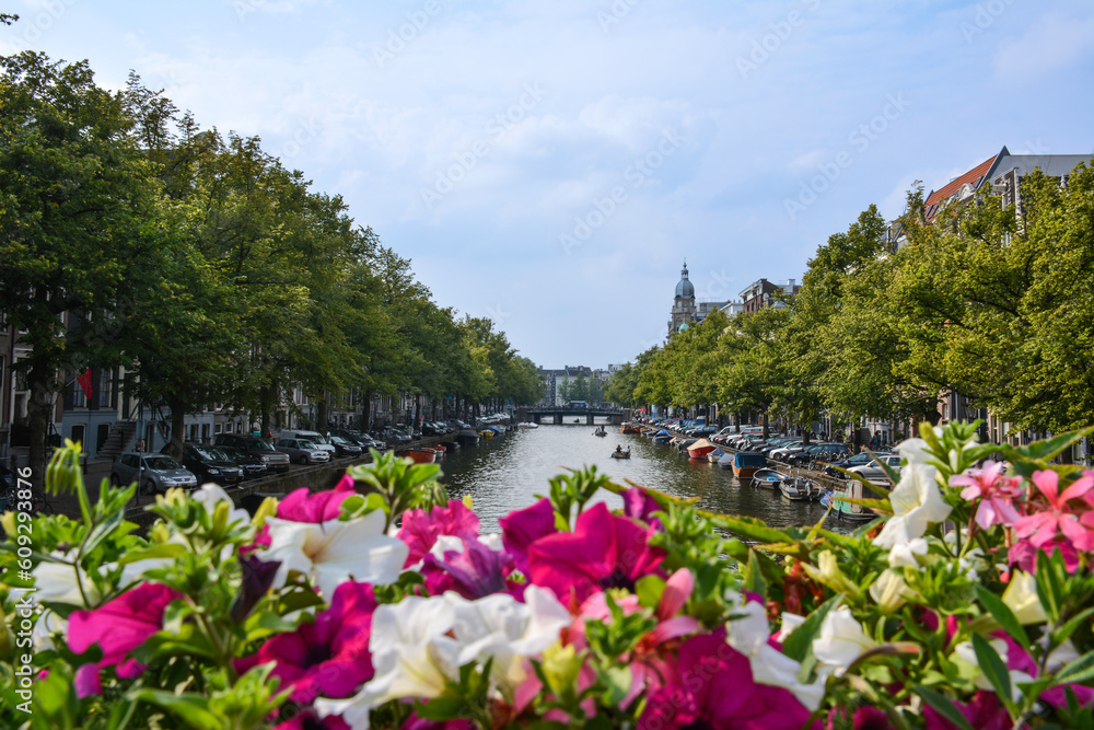 Flowers by the Amstel River - Amsterdam, Netherlands