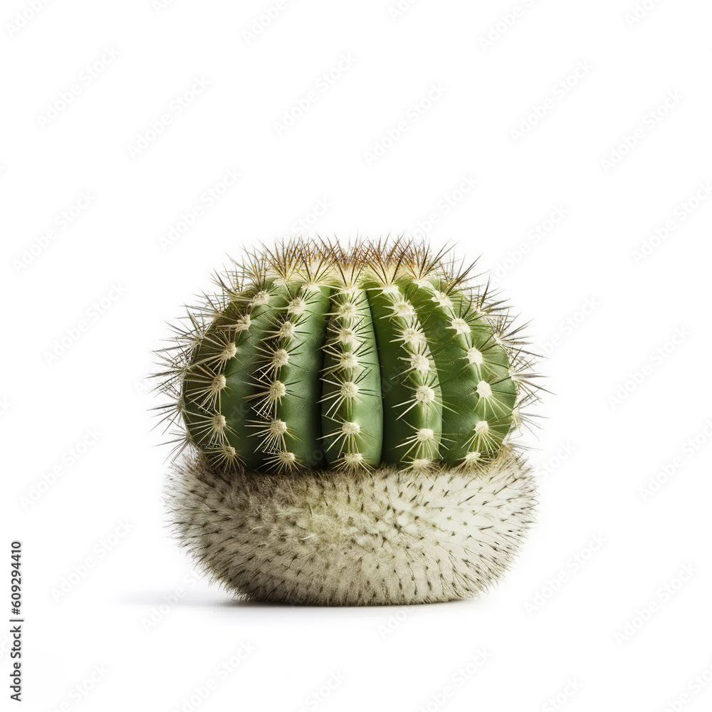 Cactus on white background. Generative AI Cactus on white background. Generative AI