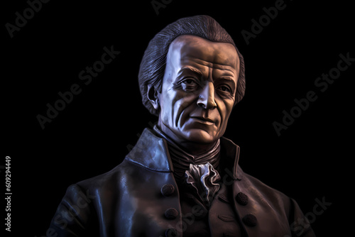 Immanuel Kant, german philosopher, influential thinker. Generative AI.  © Worldillustrator