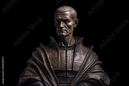 Niccolò Machiavelli, italian author, diplomat, thinker, philosopher. Generative AI.
